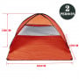 Pop Up Portable Beach Tent Sun Shade Shelter Orange thumbnail 6