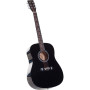 Karrera 41in Acoustic Wooden Guitar with Bag - Black thumbnail 1