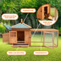 Furtastic Large Wooden Chicken Coop Rabbit Hutch Nesting Box Fir Wood thumbnail 4