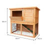 Furtastic 2-Storey Wooden Chicken Coop & Rabbit Hutch With Trough thumbnail 11