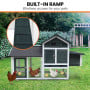 Furtastic Large Chicken Coop & Rabbit Hutch With Ramp - Green thumbnail 6