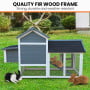 Furtastic Large Chicken Coop & Rabbit Hutch With Ramp - Green thumbnail 7