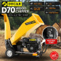 Ducar D70 7HP Wood Chipper Shredder Mulcher Grinder Petrol and Electric Start in Yellow thumbnail 9