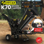 Ducar K70 7HP Wood Chipper Shredder Mulcher Grinder in Black thumbnail 1