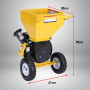 Ducar 7HP Wood Chipper Shredder Mulcher Grinder Petrol Yellow Black thumbnail 2