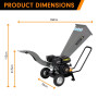 Ducar 7HP Wood Chipper Shredder Mulcher Grinder Petrol Silver thumbnail 3