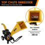 Ducar 7HP Wood Chipper Shredder Mulcher Grinder Petrol Yellow thumbnail 5