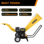 Ducar 7HP Wood Chipper Shredder Mulcher Grinder Petrol Yellow thumbnail 4
