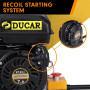 Ducar 7HP Wood Chipper Shredder Mulcher Grinder Petrol Yellow thumbnail 12