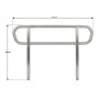 Kartrite Aluminium Safety Handrails for Kartrite 4ft Wheelchair Ramp thumbnail 3