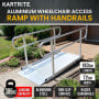 Kartrite 6ft Aluminium Wheelchair Ramp with Handrails 386kg Capacity 72cm Width thumbnail 2