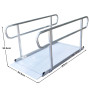 Kartrite 6ft Portable Aluminium Mobility Threshold Access Wheelchair Ramp w/ Handrails thumbnail 5