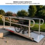 Kartrite 8ft Aluminium Wheelchair Ramp w/ Handrails 380kg Capacity 72cm Width thumbnail 11