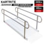 Kartrite Aluminium Safety Handrails for 8ft Wheelchair Ramp Rustproof Support Side Rails for Mobility Scooter Walker thumbnail 3