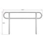 Kartrite Aluminium Safety Handrails for 8ft Wheelchair Ramp Rustproof Support Side Rails for Mobility Scooter Walker thumbnail 4