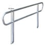 Kartrite Aluminium Safety Handrails for 6ft Wheelchair Ramp - Rust Free Outdoor Support Side Rails for Mobility thumbnail 3