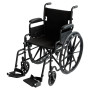 Orthonica 24in Foldable Steel Wheelchair - Black thumbnail 1