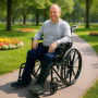 Orthonica 24in Foldable Steel Wheelchair - Black thumbnail 10