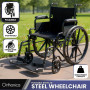 Orthonica 24in Foldable Steel Wheelchair - Black thumbnail 11