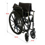 Orthonica 24in Foldable Steel Wheelchair - Black thumbnail 4