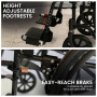 Orthonica 24in Foldable Steel Wheelchair - Black thumbnail 7