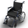 Orthonica 20In Self Propelled Foldable Steel Wheelchair Lightweight & Portable thumbnail 1