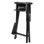 Sarantino Set of 2 Black Tall Directors Chair Beech Wood Frame with Canvas Seat thumbnail 4