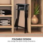 Sarantino Set of 2 Black Tall Directors Chair Beech Wood Frame with Canvas Seat thumbnail 7