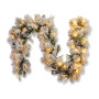 Christabelle 2.74m Alpine Snow Christmas Garland Pre Lit Multi Function LED Timer Flocked Pine Cones thumbnail 2