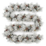 Christabelle 2.74m Alpine Snow Christmas Garland Pre Lit Multi Function LED Timer Flocked Pine Cones thumbnail 3