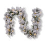 Christabelle 2.74m Alpine Snow Christmas Garland Pre Lit Multi Function LED Timer Flocked Pine Cones thumbnail 7