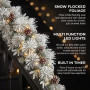 Christabelle 2.74m Alpine Snow Christmas Garland Pre Lit Multi Function LED Timer Flocked Pine Cones thumbnail 8