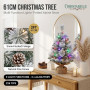 Christabelle 61cm 2ft Alpine Snow Potted Christmas Tree Pre Lit LED Pinecone Hessian Tabletop Festive Holiday Decoration thumbnail 3