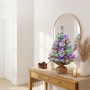 Christabelle 61cm 2ft Alpine Snow Potted Christmas Tree Pre Lit LED Pinecone Hessian Tabletop Festive Holiday Decoration thumbnail 4