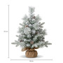 Christabelle 61cm 2ft Alpine Snow Potted Christmas Tree Pre Lit LED Pinecone Hessian Tabletop Festive Holiday Decoration thumbnail 6