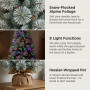 Christabelle 61cm 2ft Alpine Snow Potted Christmas Tree Pre Lit LED Pinecone Hessian Tabletop Festive Holiday Decoration thumbnail 7