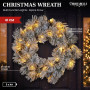 Christabelle 61cm Alpine Snow Christmas Wreath Pre Lit Multi Function LED Timer Pinecone Front Door Xmas Decoration Home thumbnail 3