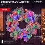 Christabelle 61cm Alpine Snow Christmas Wreath Pre Lit Multi Function LED Timer Pinecone Front Door Xmas Decoration Home thumbnail 2