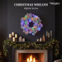 Christabelle 61cm Alpine Snow Christmas Wreath Pre Lit Multi Function LED Timer Pinecone Front Door Xmas Decoration Home thumbnail 4