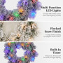 Christabelle 61cm Alpine Snow Christmas Wreath Pre Lit Multi Function LED Timer Pinecone Front Door Xmas Decoration Home thumbnail 8