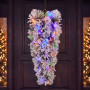 Christabelle 90cm Alpine Snow Christmas Teardrop Pre Lit Multi Function LED Timer Flocked Pine Cones Home thumbnail 4