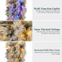 Christabelle 90cm Alpine Snow Christmas Teardrop Pre Lit Multi Function LED Timer Flocked Pine Cones Home thumbnail 5