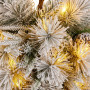 Christabelle 90cm Alpine Snow Christmas Teardrop Pre Lit Multi Function LED Timer Flocked Pine Cones Home thumbnail 10