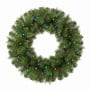 Christabelle 61cm Dorset Pine Christmas Wreath Pre Lit Multi Function LED Battery Operated Front Door Xmas Decoration Home thumbnail 1