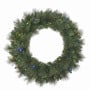 Christabelle 61cm Dorset Pine Christmas Wreath Pre Lit Multi Function LED Battery Operated Front Door Xmas Decoration Home thumbnail 6