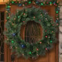 Christabelle 61cm Dorset Pine Christmas Wreath Pre Lit Multi Function LED Battery Operated Front Door Xmas Decoration Home thumbnail 7