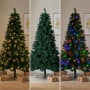 Christabelle 1.8m 6ft Pre-Lit Green Artificial Christmas Tree Dorset Pine 160 Multi-Function LEDs & Metal Stand thumbnail 10