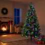 Christabelle 1.8m 6ft Pre-Lit Green Artificial Christmas Tree Dorset Pine 160 Multi-Function LEDs & Metal Stand thumbnail 11