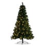 Christabelle 7.5ft 2.3m Dorset Pine Green Pre-Lit Artificial Christmas Tree, 220 Multi-Function LEDs & Metal Stand thumbnail 1