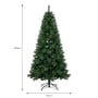 Christabelle 7.5ft 2.3m Dorset Pine Green Pre-Lit Artificial Christmas Tree, 220 Multi-Function LEDs & Metal Stand thumbnail 6